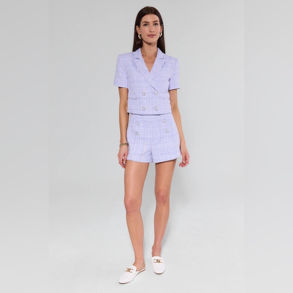 Endless Rose Lavender Tweed Short Set